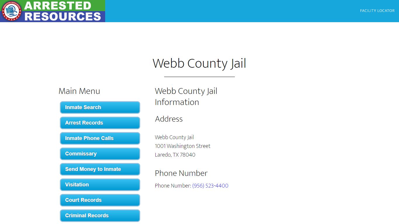 Webb County Jail - Inmate Search - Laredo, TX - Arrested Resources